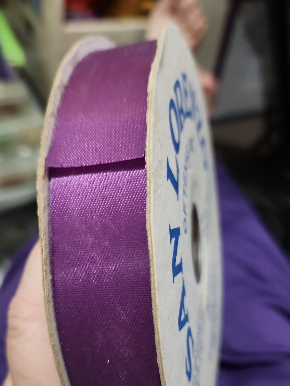 Purple Ribbon Craft Spool - 1" wide, 100 yards long